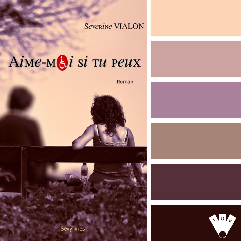 Color palette du livre "aime-moi si tu peux" de l'auteure auto-édité Séverine Vialon