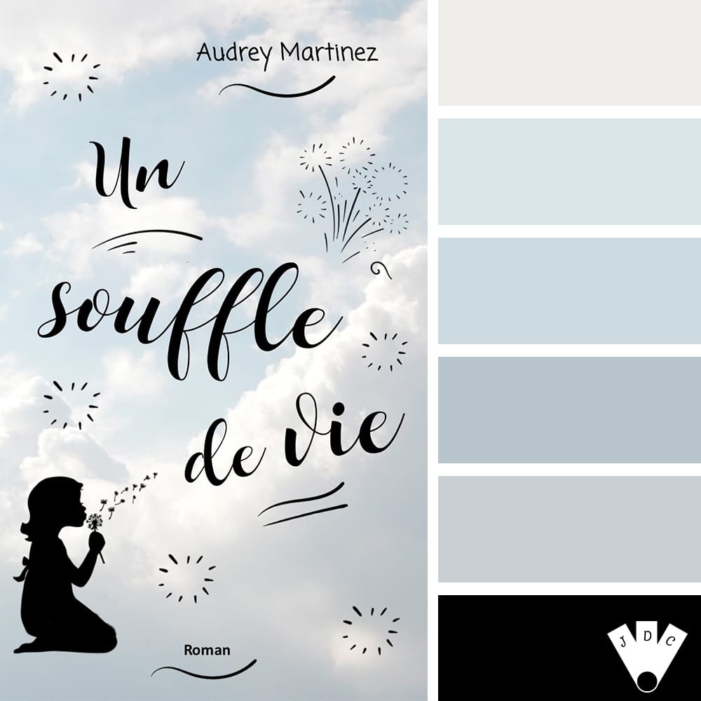 Color palette du livre "Un souffle de vie" de l'auteure auto-édité Audrey Martinez