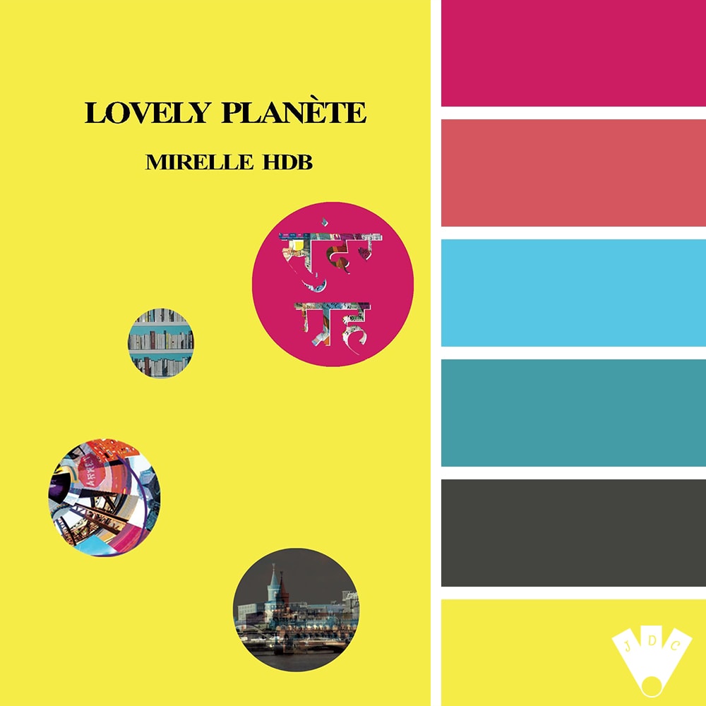 Color palette du livre "Lovely planète" de l'auteure Mirelle HDB