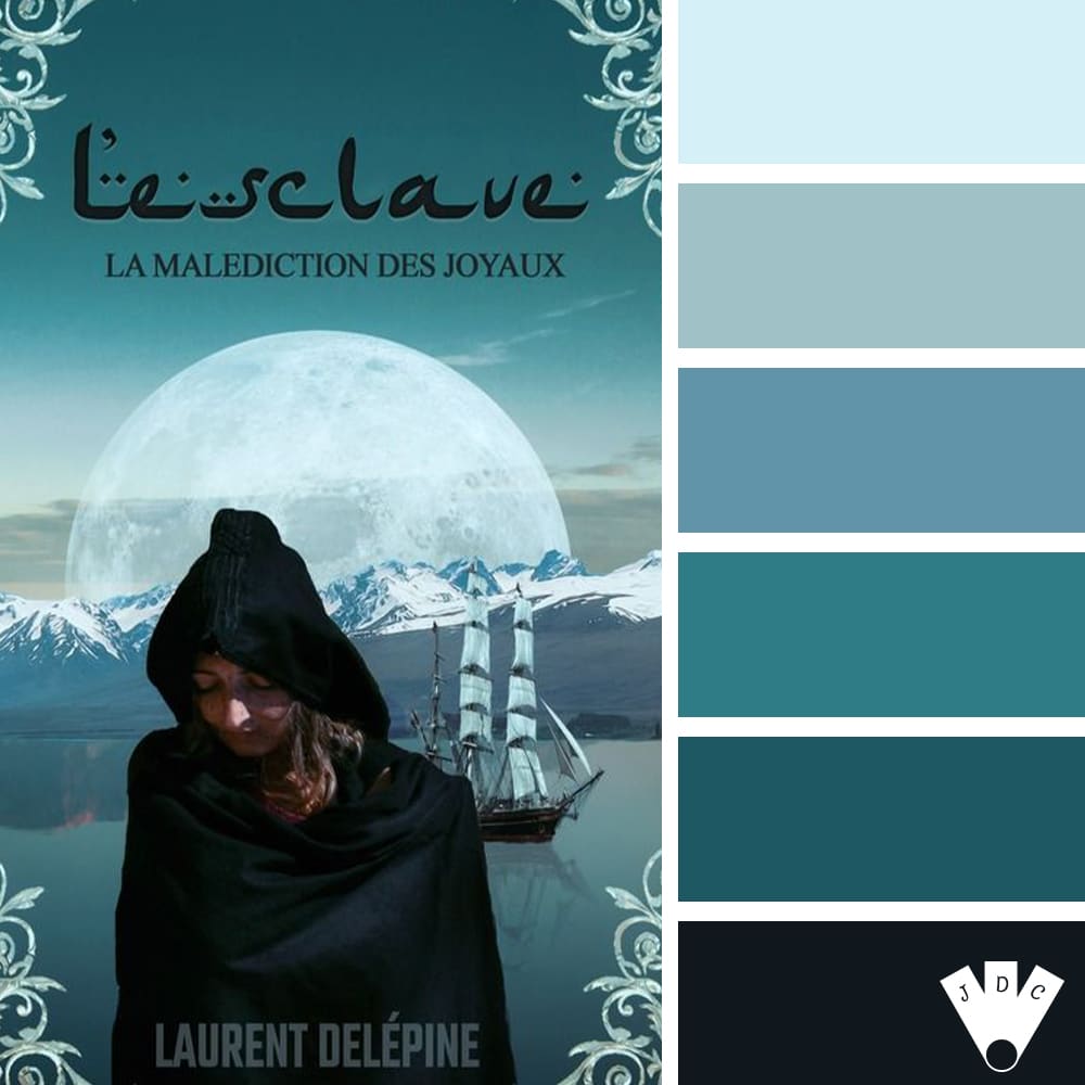 Color palette du livre "L'esclave" de l'auteur Laurent Delépine