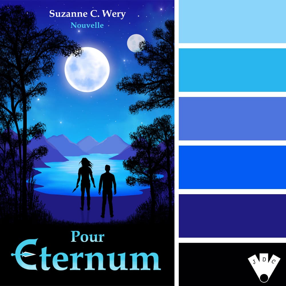Color palette à partir de la nouvelle couverture du livre "Pour Eternum" de Suzanne C.Wery