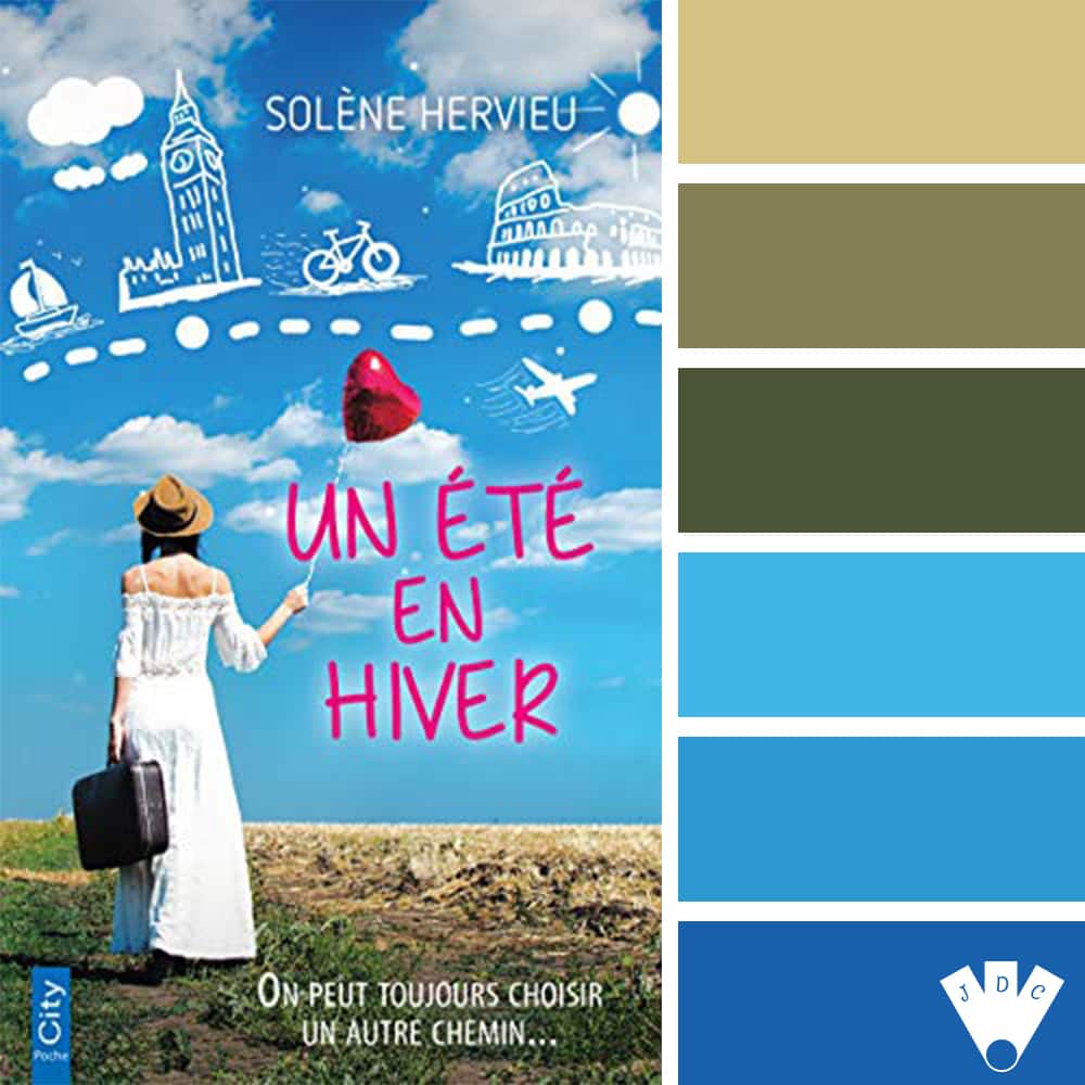 Color palette du livre "Un été en hiver" de l'auteure Solène Hervieu