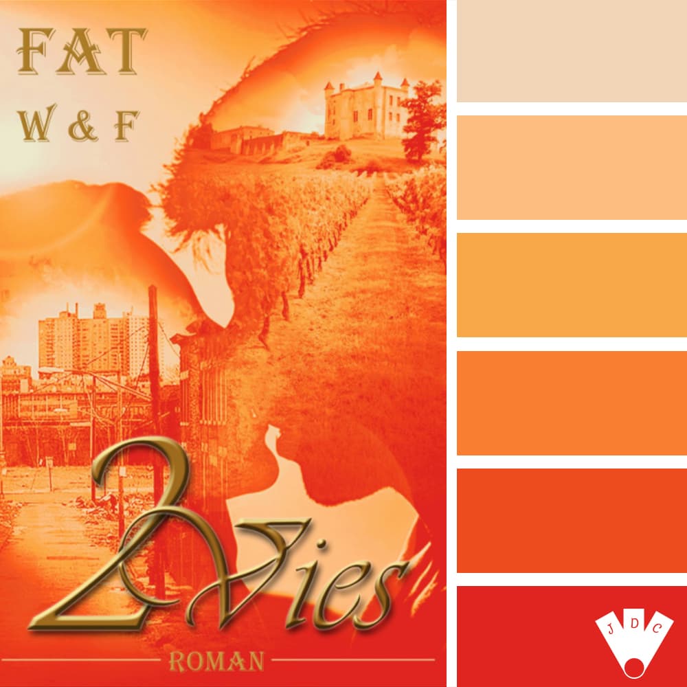 Color palette à partir de la couverture du livre " Deux vies " de l'auteure Fat