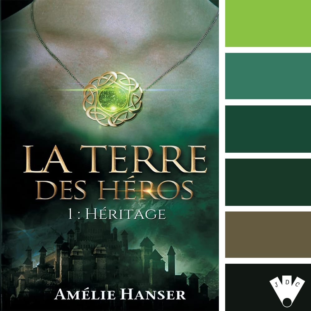 Color palette à partir de la couverture du livre "La terre des héros T1 : Héritage" de Amélie Hanser
