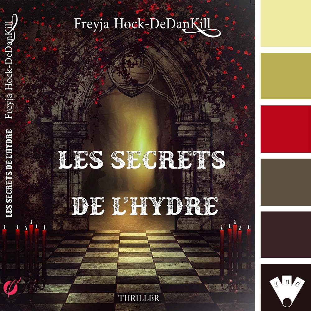 Color palette à partir de la couverture du livre "Les secrets de l'hydre" de Freyja Hock Dedankill