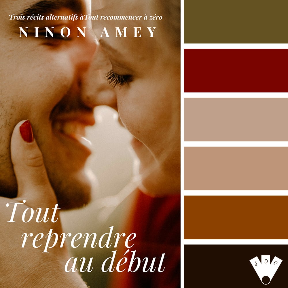 color palette à partir de la couverture du livre "Tout reprendre au début" de Ninon Amey