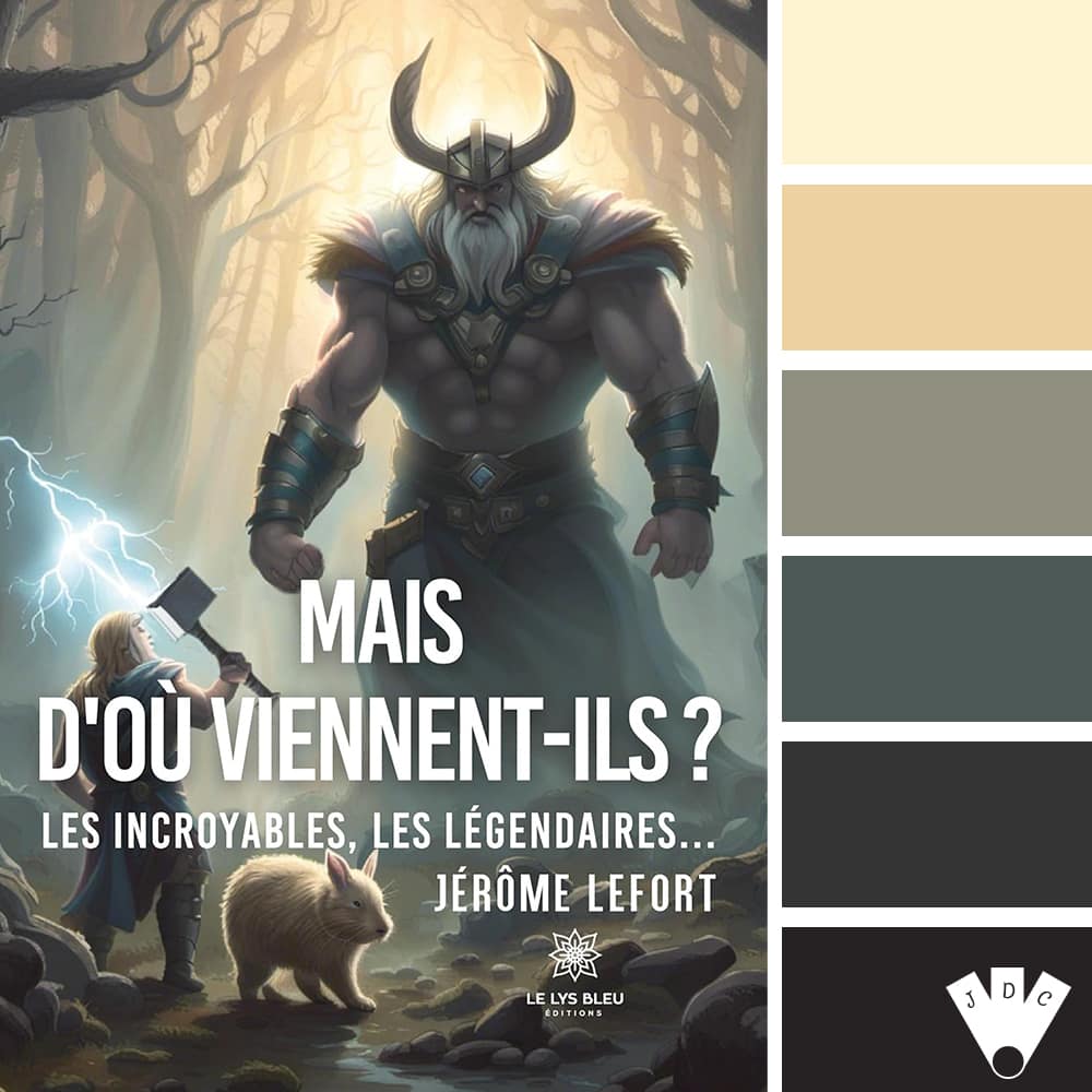 Color palette à partir de la couverture du livre "Mais d'où viennent-ils ? : Les incroyables, les légendaires..." de Jérôme Lefort