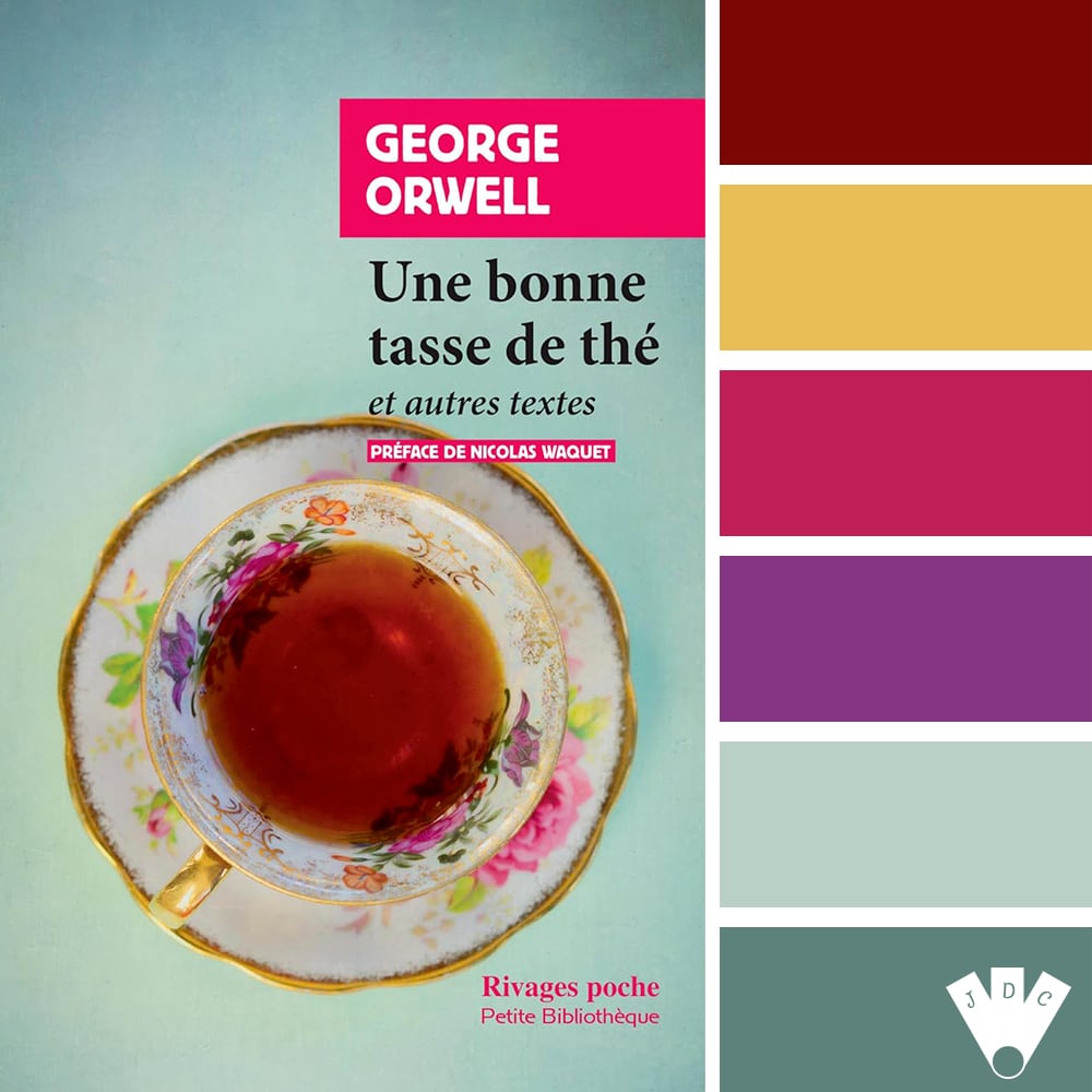 Color palette à partir de la couverture du livre "Une bonne tasse de thé et autres textes" de George Orwell