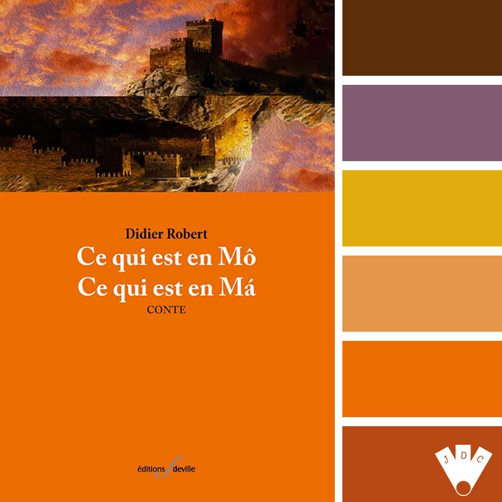 Color palette à partir de la couverture du livre "Ce qui est en Mô, ce qui est en Má" de Didier Robert