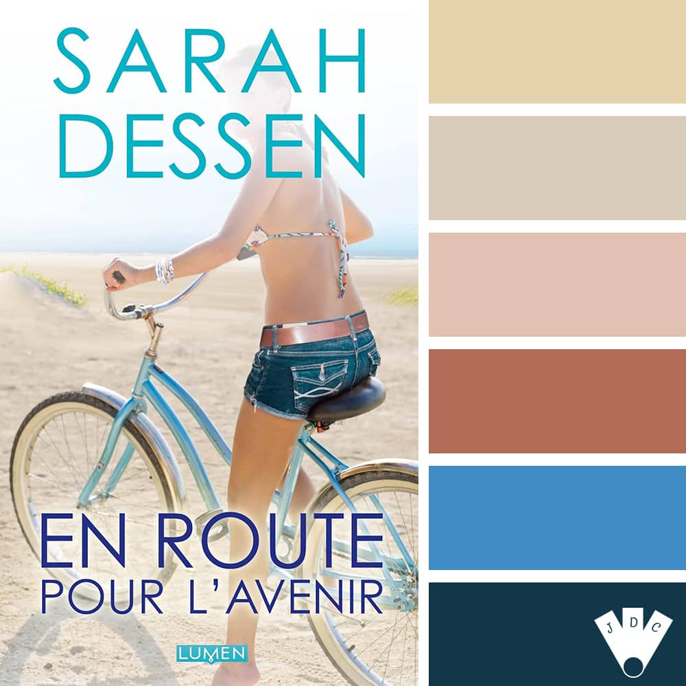 color palette à partir de la couverture du livre "En route pour l'avenir" de Sarah Dessen