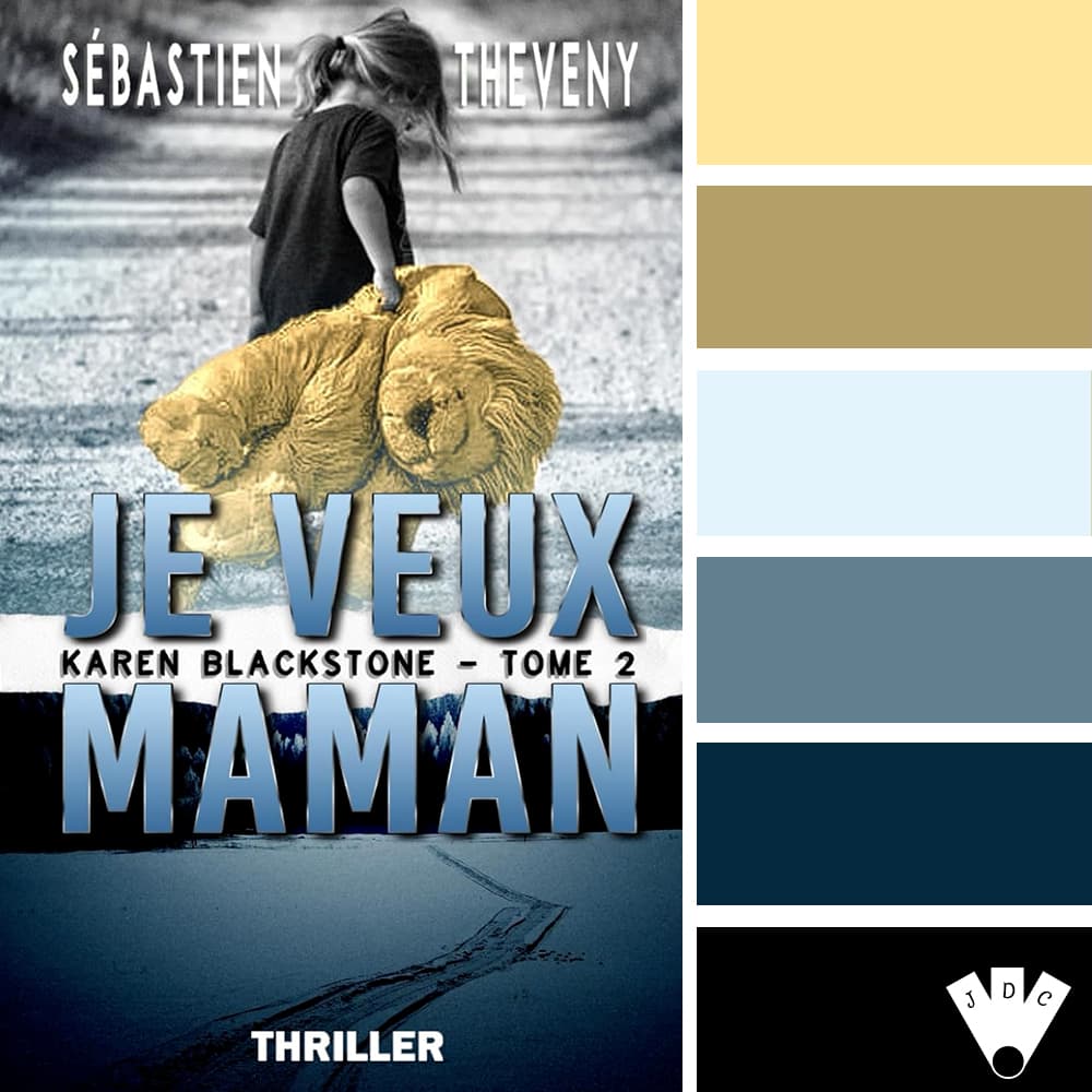 Color palette à partir de la couverture du livre "Je veux maman" de Sébastien Theveny