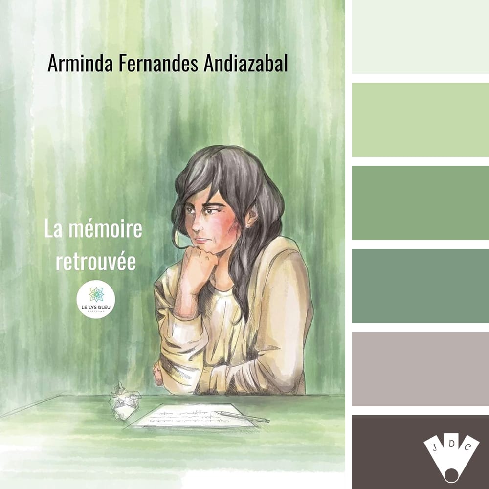 color palette à partir de la couverture du livre "La mémoire retrouvée" de Arminda Fernandes Andiazabal