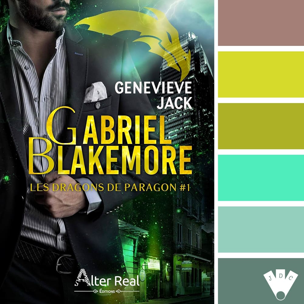 Color palette du livre "Les dragons de paragon T1 : Gabriel Blakemore" Genevieve Jack
