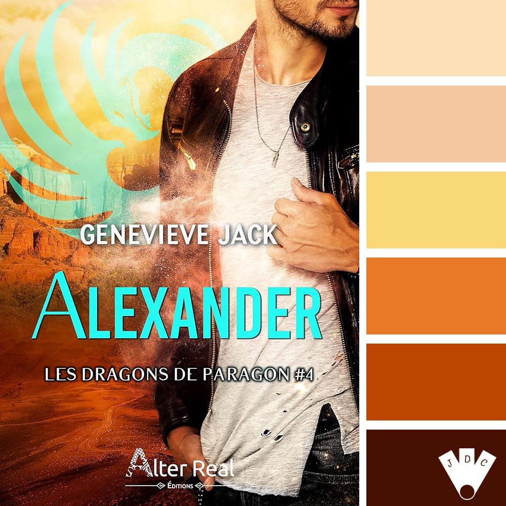 Color palette du livre "Les dragons de paragon T4 : Alexander" Genevieve Jack