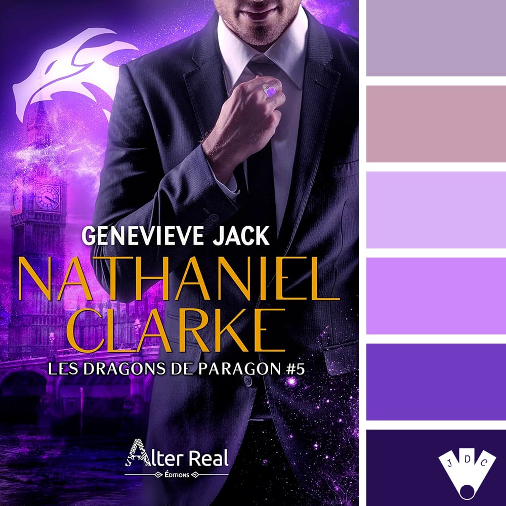 Color palette du livre "Les dragons de paragon T5 : Nathaniel Clarke" Genevieve Jack