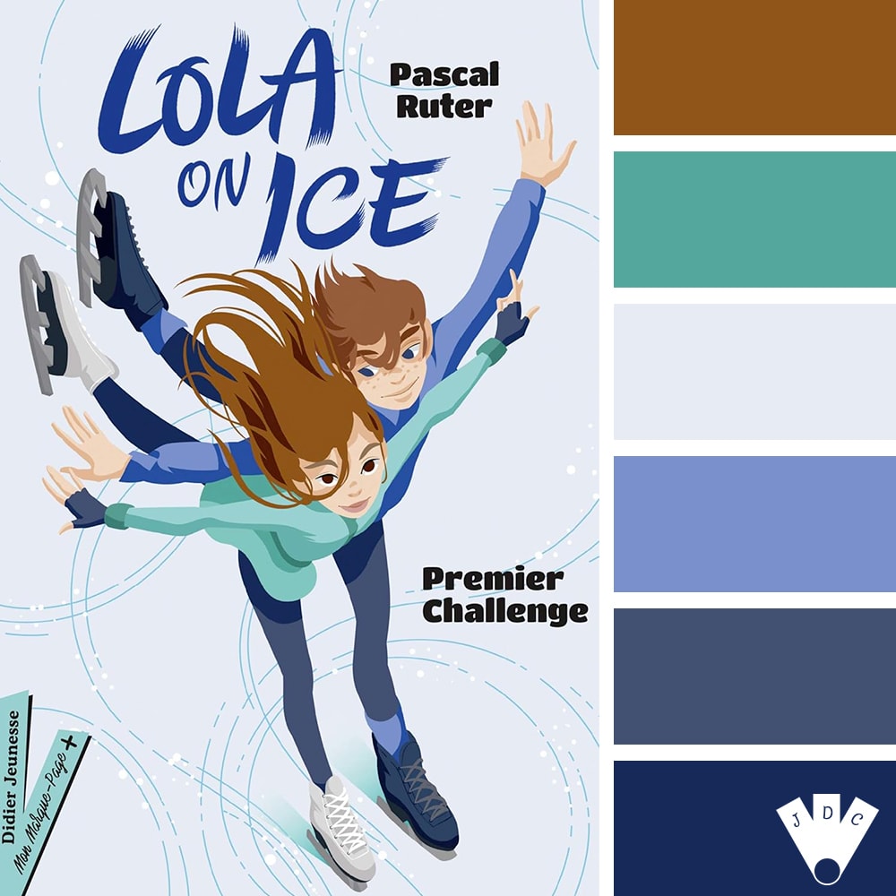 Color palette à partir de la couverture du livre "Lola on ice T1 : premier challenge" de Pascal Ruter