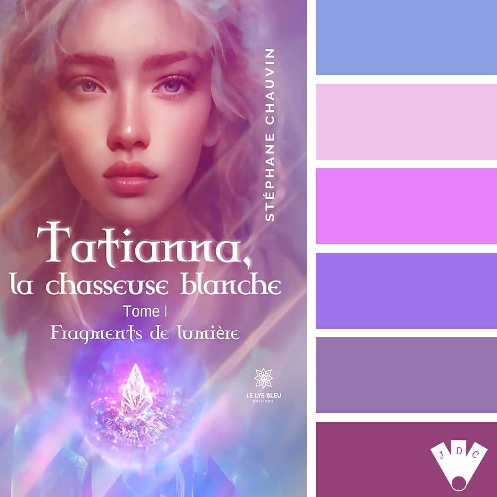 Color palette à partir de la couverture du livre "Tatianna, la chasseuse blanche T1 : Fragments de lumière" de Stéphane Chauvin