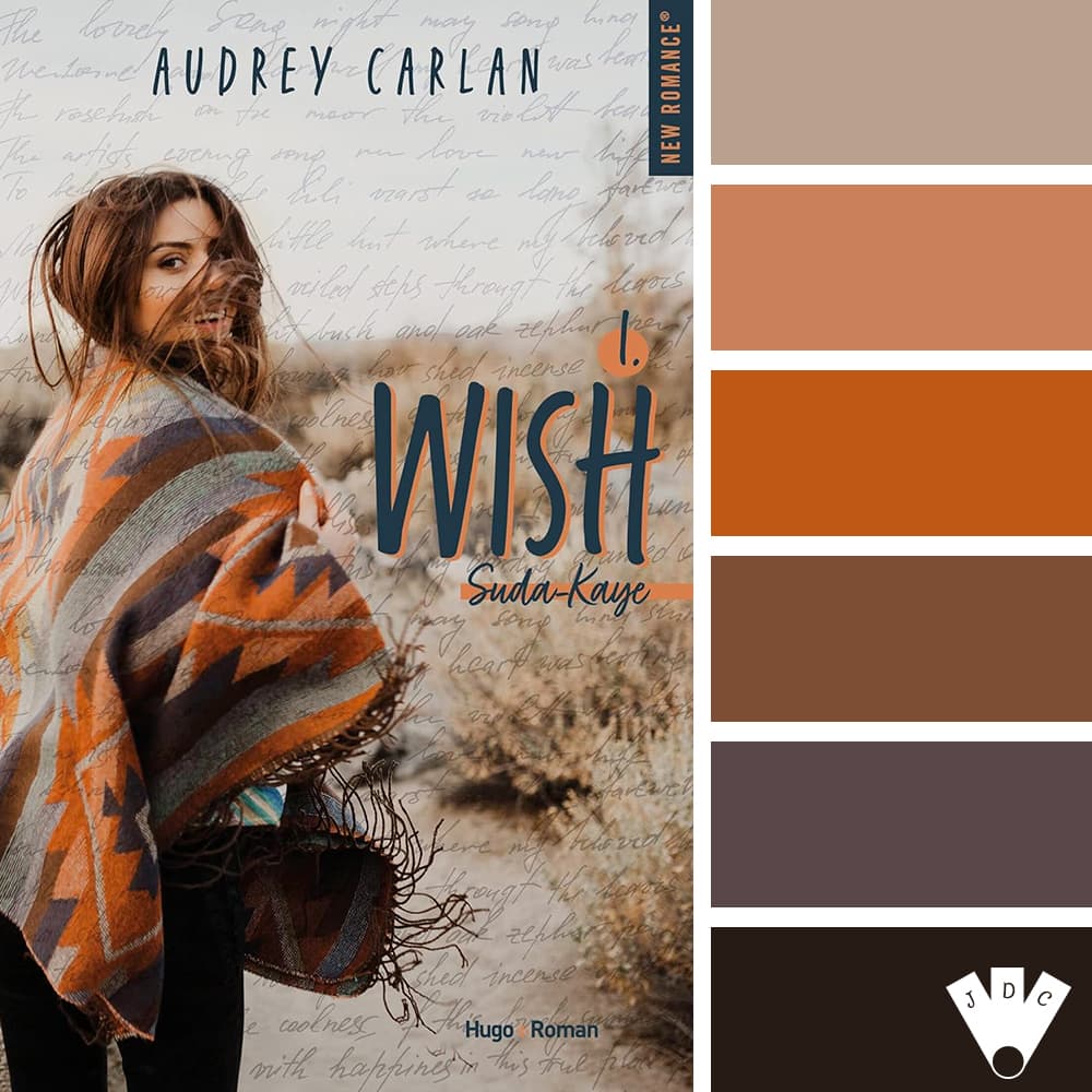 Color palette à partir de la couverture du livre "Wish T1 : Suda Kaye" de Audrey Carlan