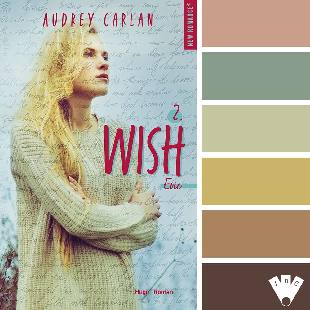 Color palette à partir de la couverture du livre "Wish T2 : Evie" de Audrey Carlan