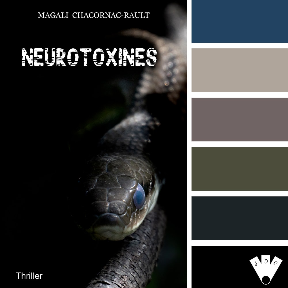 Color palette à partir de la couverture du livre "Neurotoxine" de Magali Chacornac-Rault