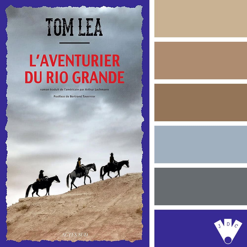 Color palette à partir de la couverture du livre "L'aventurier du Rio Grande" de Tom LEA