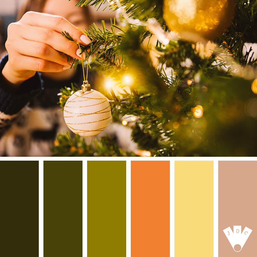 Plongez dans l'ambiance chaleureuse et colorée des fêtes de Noël à travers cette palette inspirante extraite de notre dernière photographie.